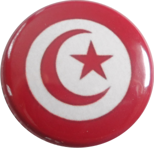 Tunesien Flagge Button